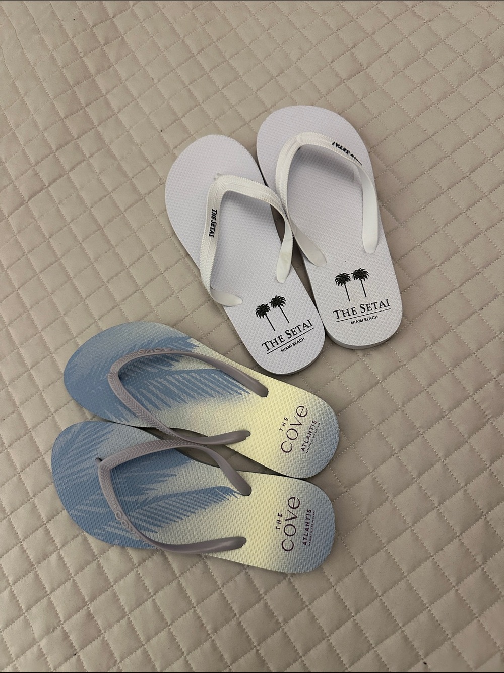 A pair of White Women's Flip Flop Sandals - Resort Casual